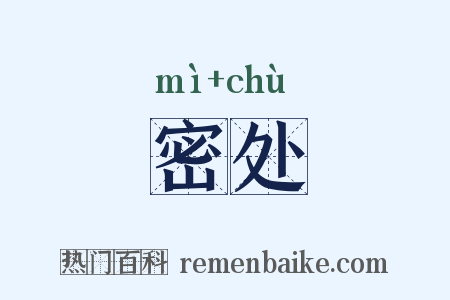 密处是什么意思的图片